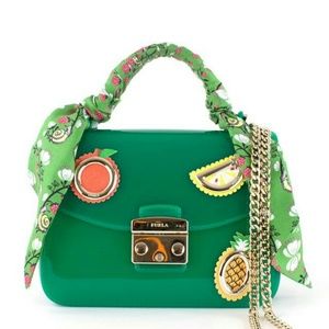 Furla Candy Dolcezza Mini Green Rubber/Jelly Bag
